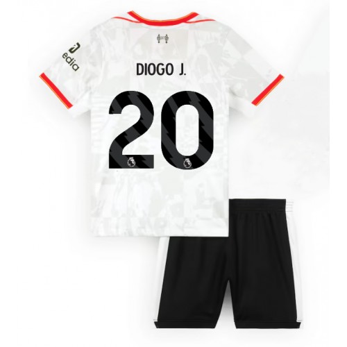 Dětský fotbalový dres Liverpool Diogo Jota #20 2024-25 Třetí Krátký Rukáv (+ trenýrky)